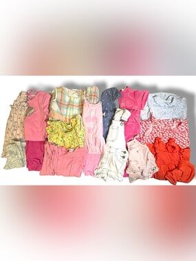 18M Mixed Girls Clothing Lot/Bundle - Assorted Brands Pink, Coral, Yellow, Blue